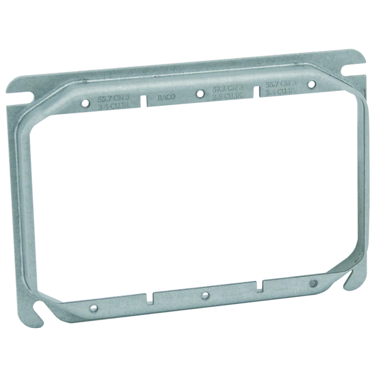 792 Mud Ring Electric Box Cover, 4 in L x 4 in W x 0.63 in D, Steel