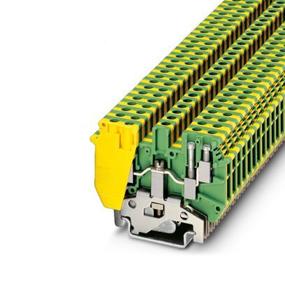 2775184 1-Level 1-Circuit 4-Connection 1-Position Single Tier Ground Modular Terminal Block, 32 A, 24 to 10 AWG Wire, DIN Rail Mount