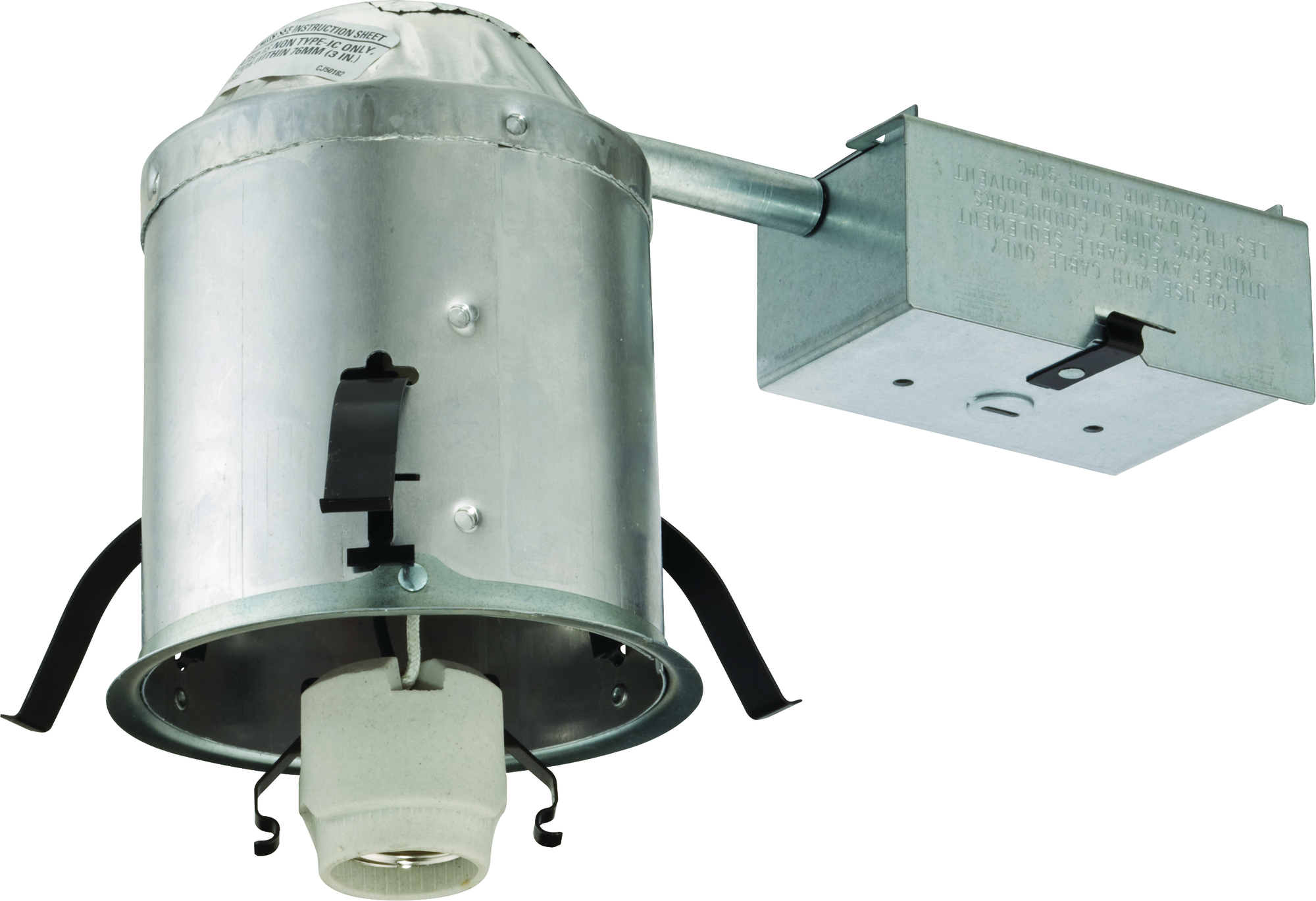 L3R R6 L3R Airtight Contractor Select Downlight Housing, Incandescent Lamp, IC/Non-IC Insulation, 120 V AC, 4-1/4 in Ceiling Opening, Steel Housing