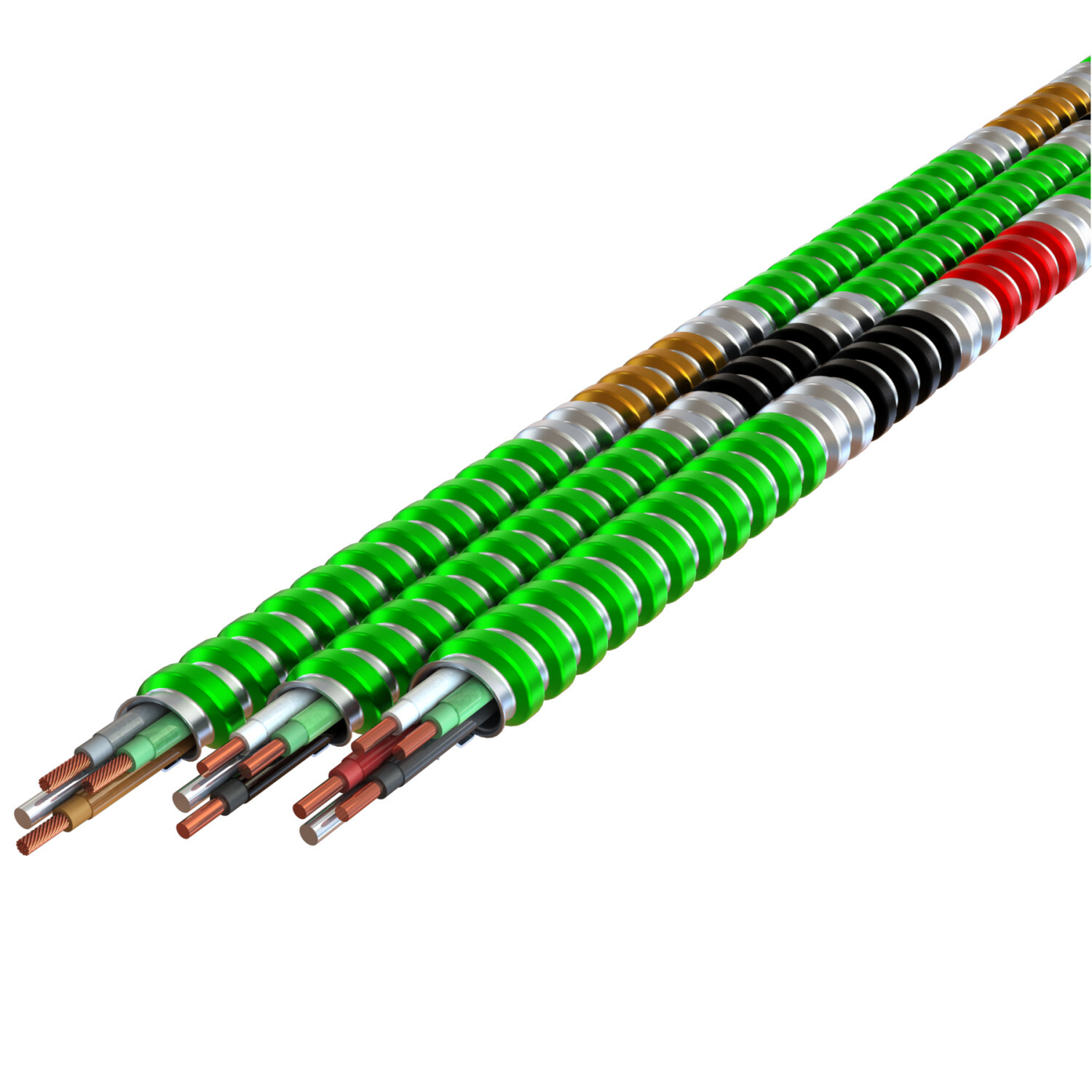 5804-42-04 MC-Stat Lite Type MCI-A Healthcare Facility Armored Cable, Coil Packaging, 600 V, (2) 12 AWG Solid Copper Conductor, 250 ft L
