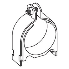 BVT300YZN Vibra-Clamp 2-Piece Pipe Clamp, 800/125 lb Load, 3 in OD, Low Carbon Steel