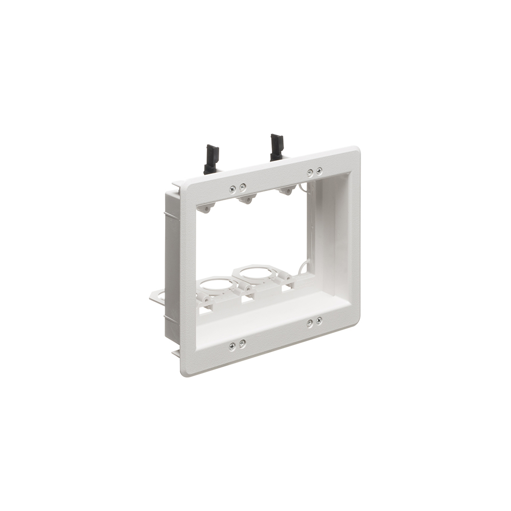 LVU3W LV Series 3-Gang Low Voltage Mounting Bracket, For Use With Cable Management System, Fastened Mount, Plastic