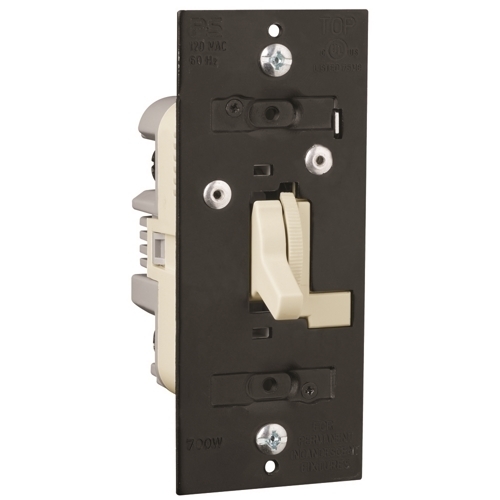 TD703PLA TradeMaster 3-Way Dimmer Switch, 120 VAC, 1 Poles, Light Almond