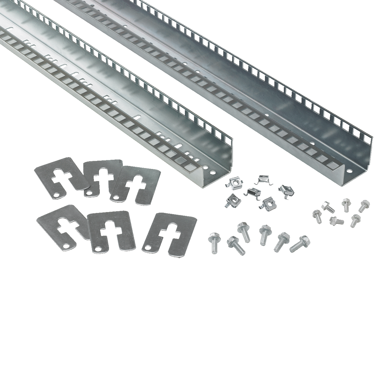 PRA1922TP P20 Tapped Hole U-Shaped Rack Angle, For Use With ProLine 2200 mm Enclosure Frames, 19 in Rack, 47-Rack Unit, 14 ga Steel