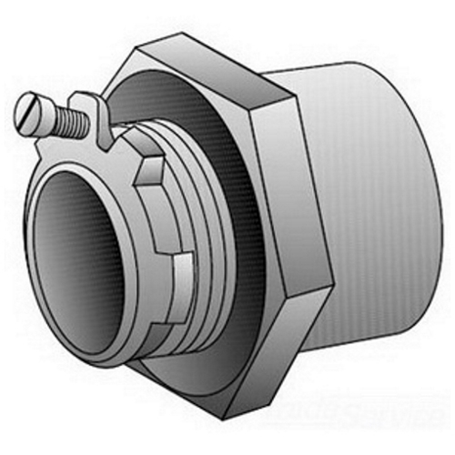 CHM-200T CHM-T Raintight Conduit Hub, 2 in, For Use With IMC/Rigid Conduit, Malleable Iron, Zinc Electroplated
