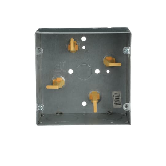 82181T-1-114 Steel City Square Telecommunication Box, Steel, 64 cu-in Capacity, (1) Outlets, (9) Knockouts, 5 in H x 5 in W x 2-7/8 in D