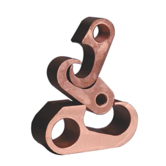 54895 Blackburn EZ-Ground Compression Ground Tap Connector, 250 kcmil Min Run/Tap, 500 kcmil Max Run/Tap, 5/8 to 3/4 in Rod, Figure 6 Shape, Copper