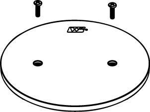 RC7APTCBK Multi-Service Non-Metallic Poke Through Abandonment Plate Cover Assembly, 5 in Dia
