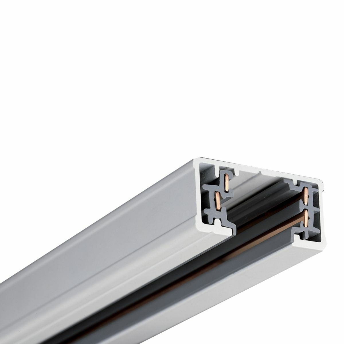 L641P Halo Power-Trac 2-Circuit Miniature Track System, 45-1/2 in L x 1-3/4 in W x 11/16 in D, Aluminum