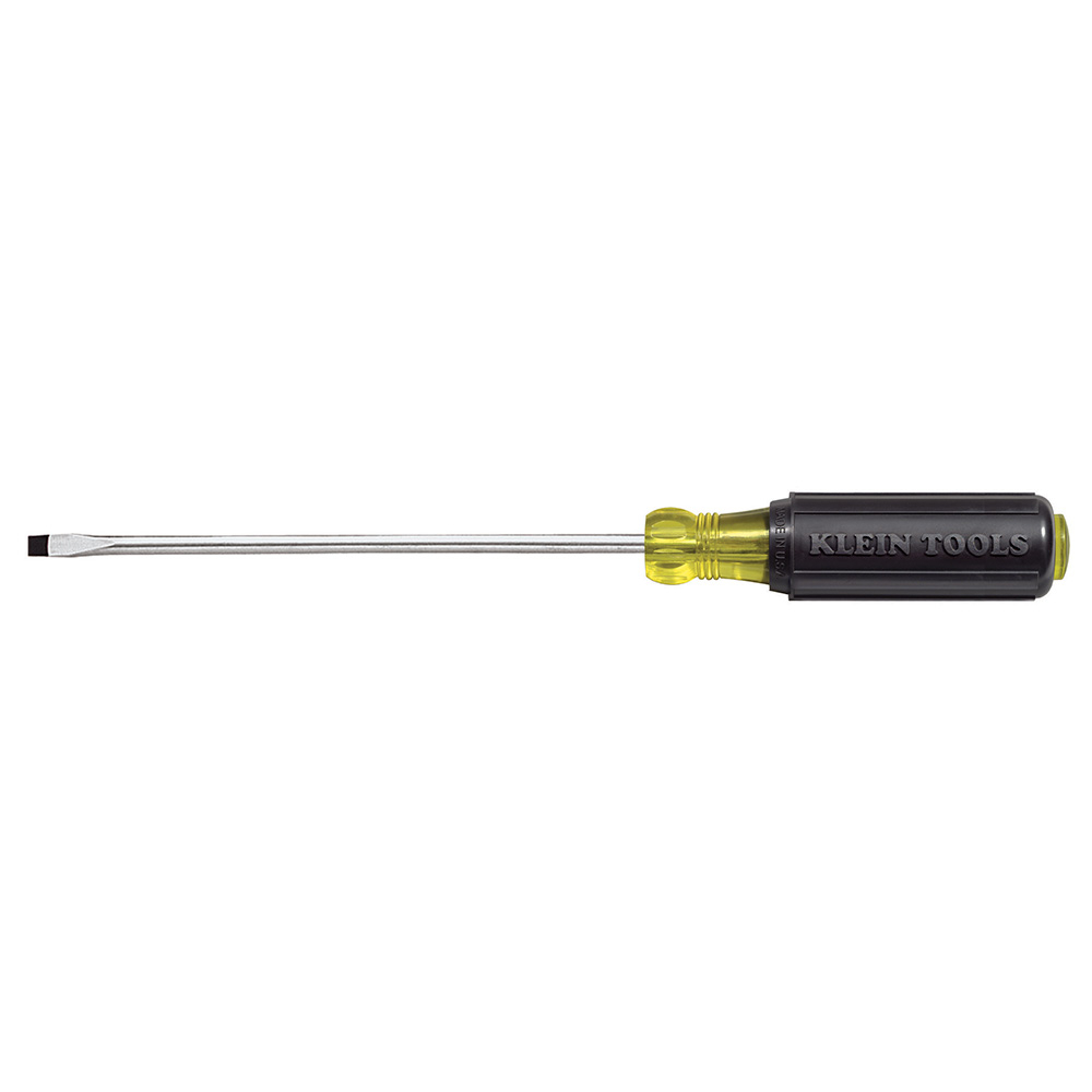 608-4 Cushion-Grip Miniature Screwdriver, 1/8 in Cabinet Point, Steel Shank, 6-3/4 in OAL, Acetate Handle, Polished Chrome, ANSI/ASME Specified