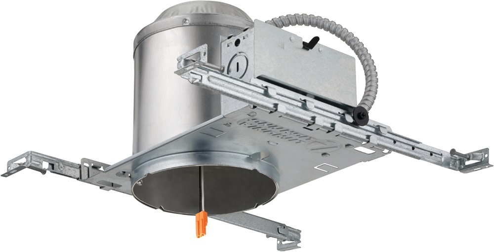 L7XLED T24 U L7XLED T24 New Construction Downlight Housing, Insulated/Non-Insulated Insulation, 120 VAC, 7 in Ceiling Opening, Aluminum Housing