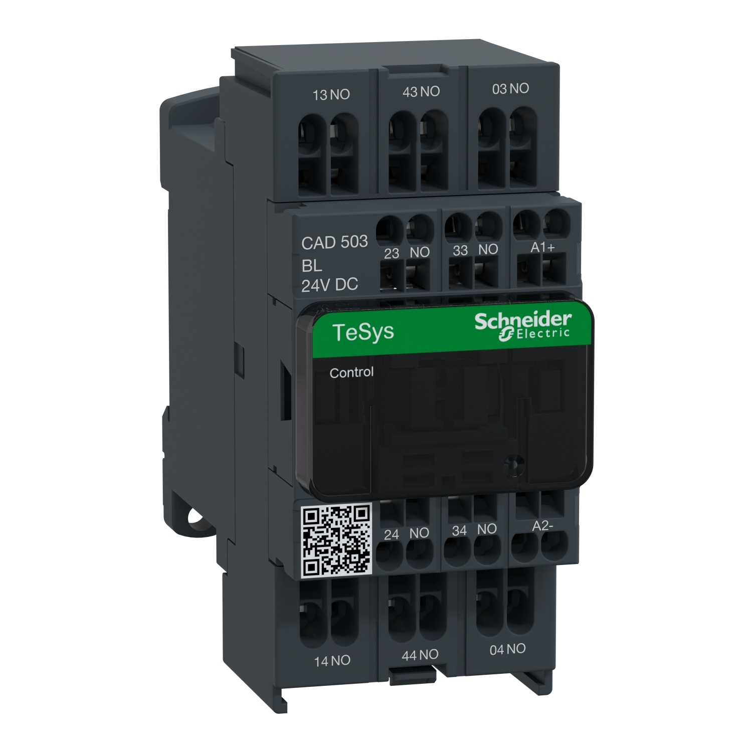 CAD503BL TeSys D Control Relay, 10 A, 5NO 5 Form A Contact, 24 VDC V Coil