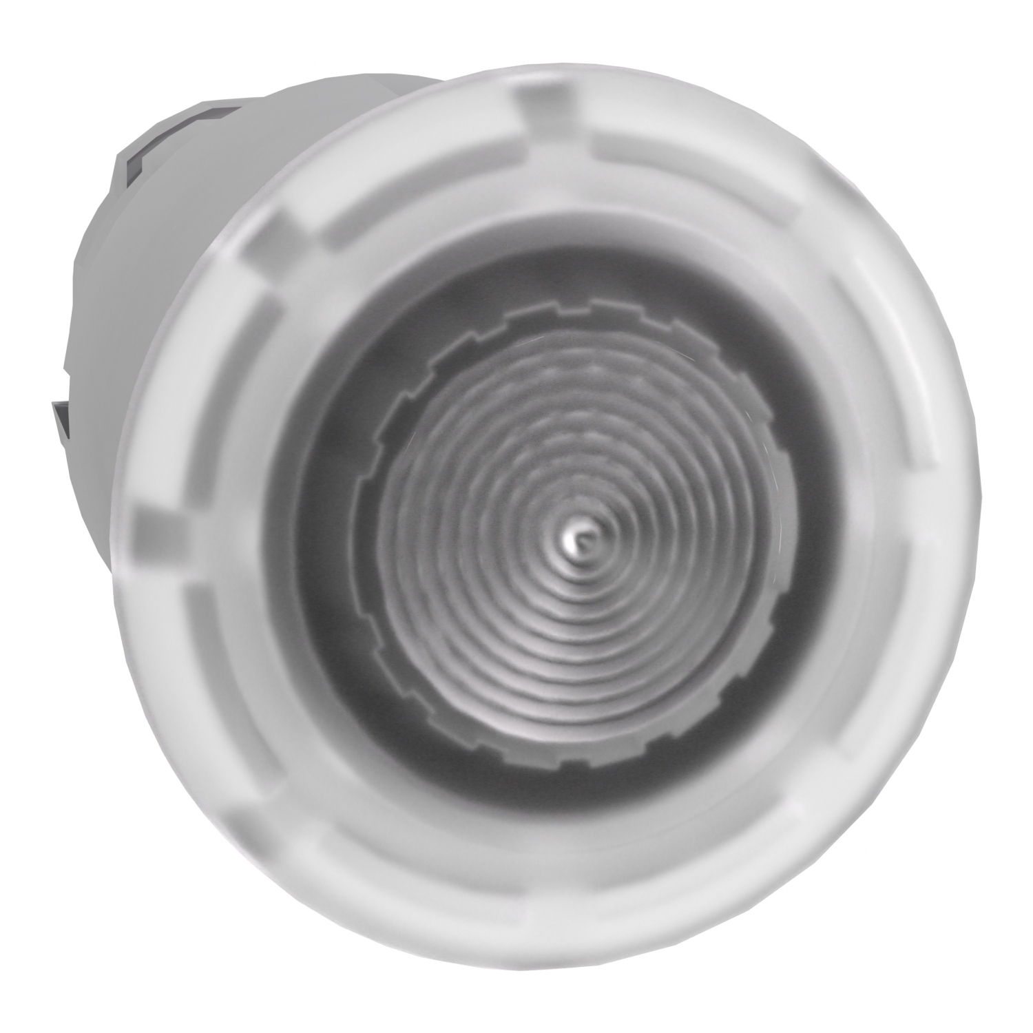 ZB4BW413 Harmony 2-Position Illuminated Mushroom Spring Return Standard Unmarked Pushbutton Head, 22 mm, Round Shape, Chromium Plated Metal, White