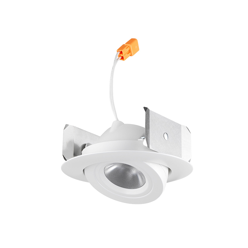 4RLA G2 06LM 30K 90CRI NFL 120 FRPC WH Round Adjustable Retrofit Downlight, 10.5 W Fixture, 120 V, Aluminum Housing