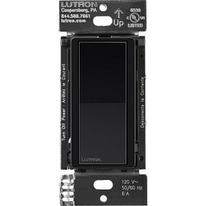 DVRF-AS-BL Claro Smart Accessory Switch for Diva Smart Dimmer Switch/Claro Smart Switch, Multi-Location On/Off, Black