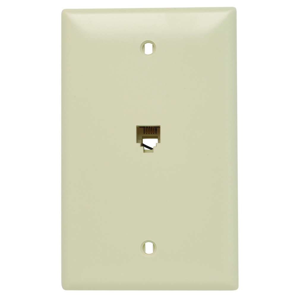 TPTE1I TradeMaster TPTE1 Combination Wall Plate, 1 Gangs, 4.7 in W x 10.188 in H, Thermoplastic, Ivory