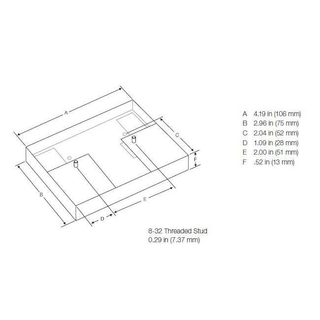 CFL-JBA-FAB Ballast Adapter Plate Retrofitting F Cans with Center Feeds to K Can