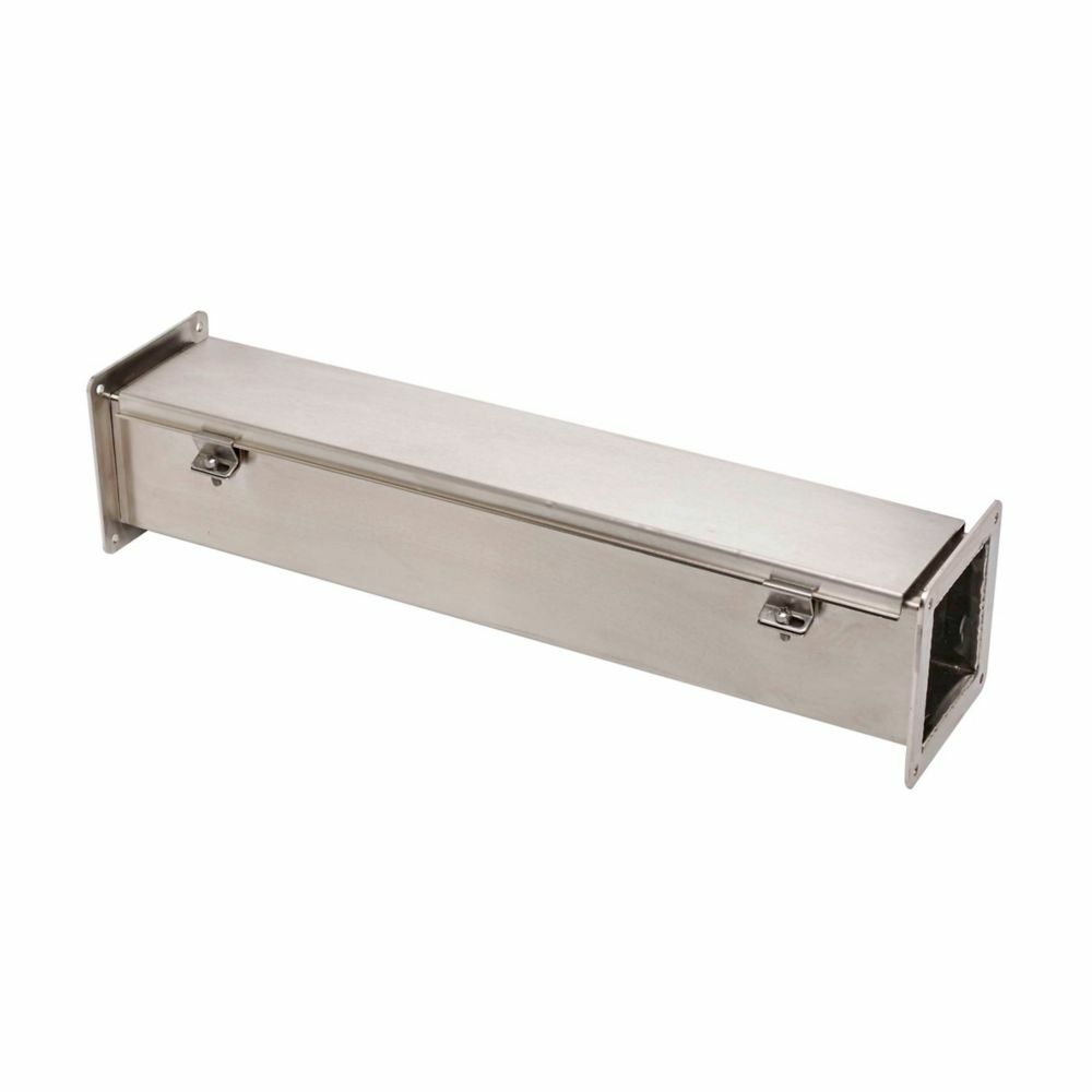 6648-4XSFW Seamless Poured In-Place Straight Section Wireway, 48 in L x 6 in W x 6 in H, Hinged/Screw Clamp Cover, 304 Stainless Steel