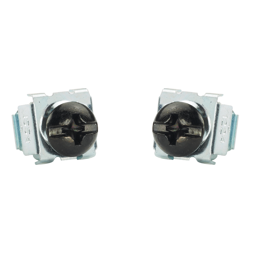 CNWS1224-C Removable Cage Nut and Screw, For Use With Square Hole Equipment Rail on 2/4-Post Rack and Cabinet, Steel, Black