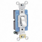 1201-2R Self-Grounding AC Quiet Toggle Switch, 120/277 V AC, 15 A, 1/2, 2 hp Power Rating