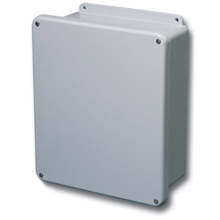 16146-4XFLC JIC Enclosure, 15.46 in W x 6.23 in D x 17.53 in H, NEMA 4X, Fiberglass Reinforced Polyester