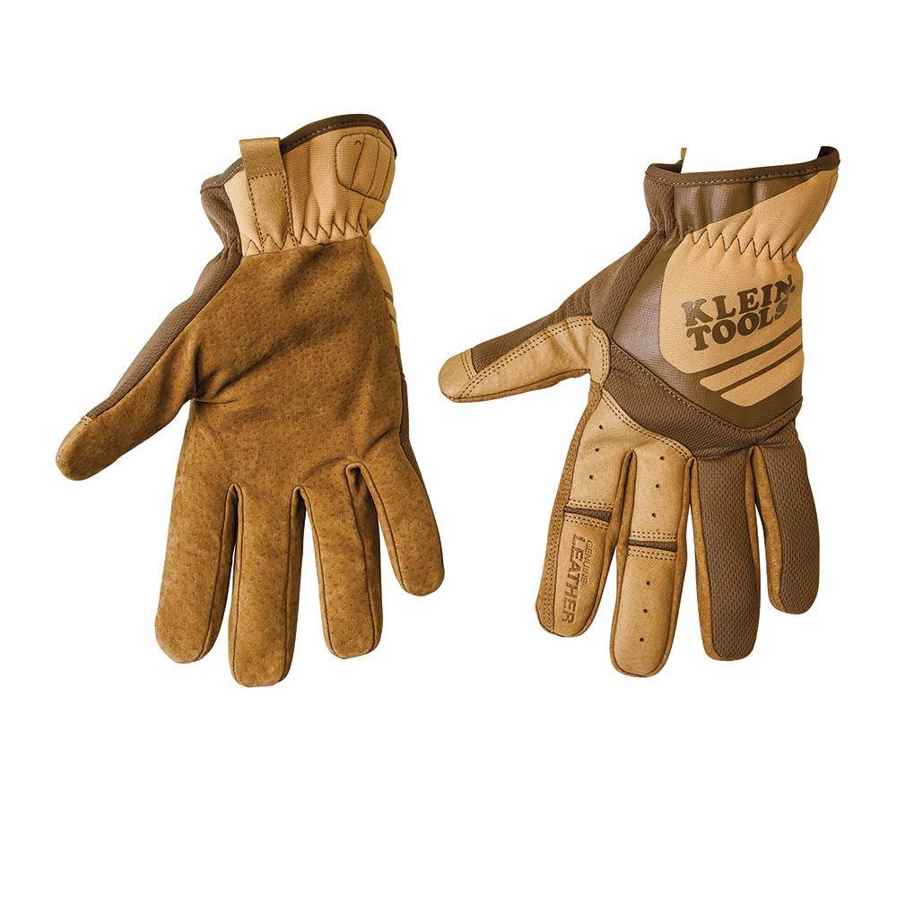40227 Unisex General Purpose Gloves, Work, Durahide Palm, Leather, Brown, Open Cuff