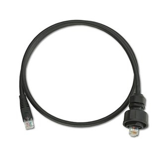 D6721-15E DuraPort UTP Patch Cord, CAT 6, Stranded Tinned Conductor, 8P Modular Plug/Plug to Industrial Plug/Industrial Plug to RJ45 Plug Connector, 15 ft L Cord, Black