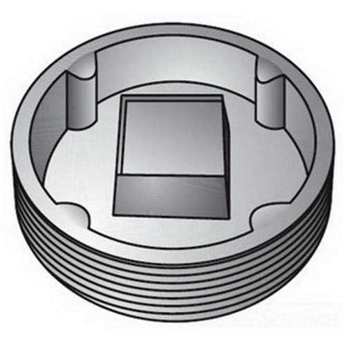 PLG400C Dust-Ignitionproof Patented Threaded Explosionproof Insert Plug, 4 in, For Use With IMC/Threaded Rigid Metallic Conduit, Outlet Boxes and Hubs, Malleable Iron, Zinc Electroplated