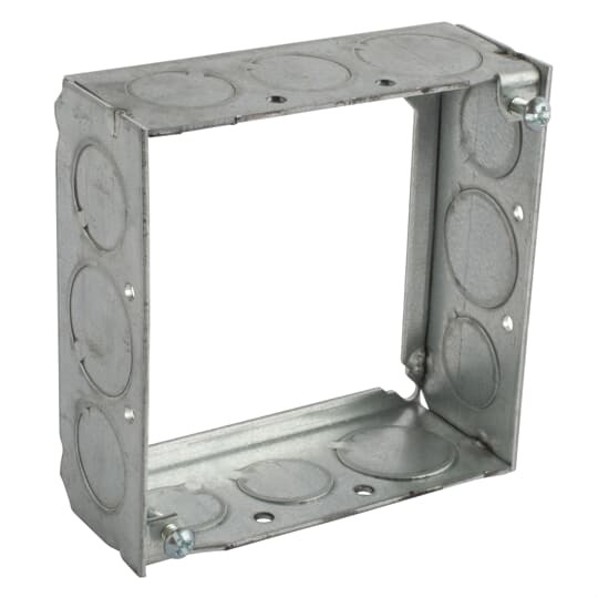 4-SW-EXT-SPL Steel City 1-Outlet Welded Style Extension Ring, 4 in L x 4 in W x 1-1/2 in D, Steel