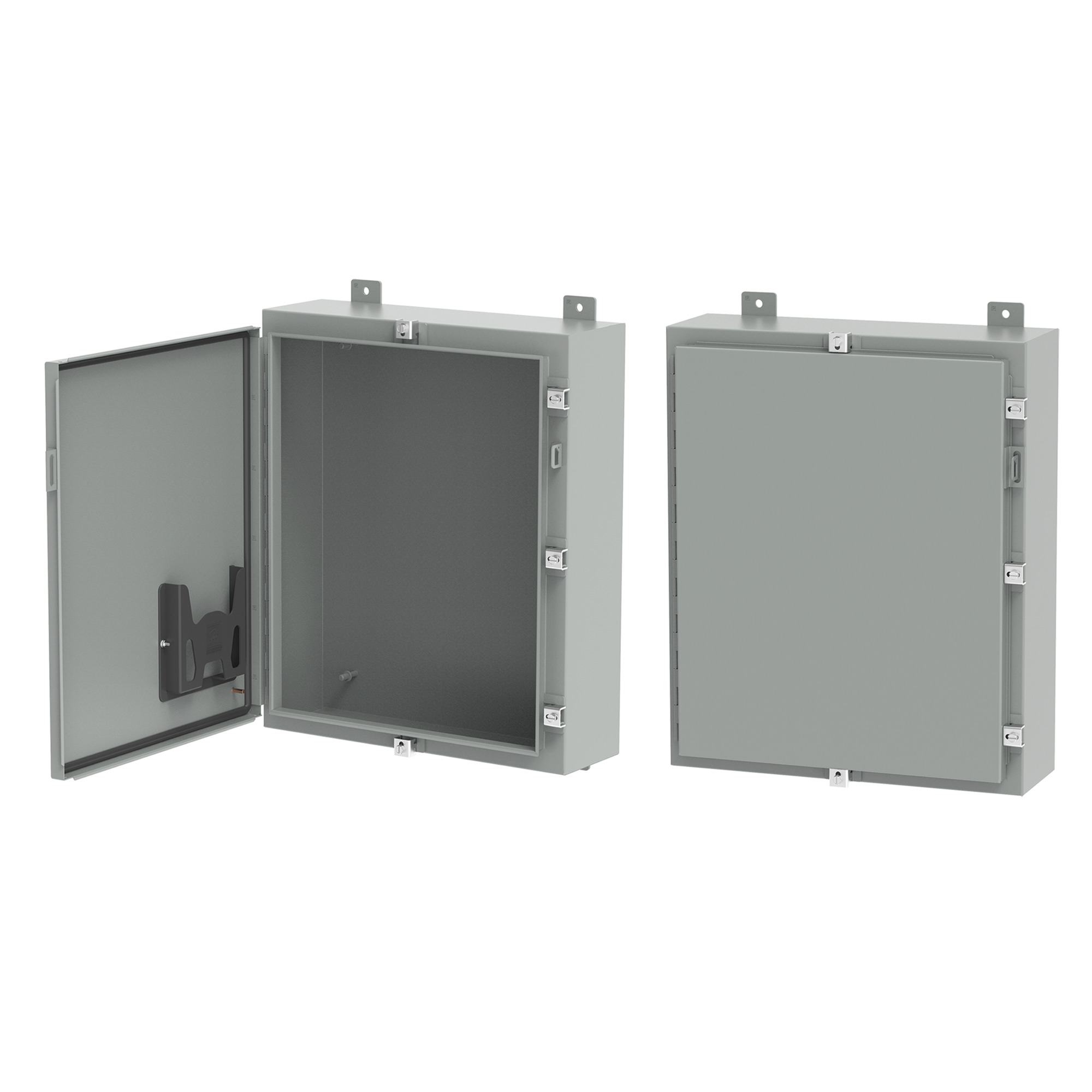 A48H36DLP 1-Door Enclosure, 48 in L x 36 in W x 12 in D, NEMA 4/IP66 NEMA Rating, Steel
