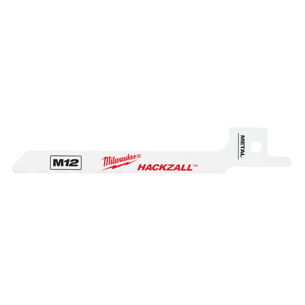 49-00-5324 Hackzall Scroll Back Thin Kerf Reciprocating Saw Blade, 3-1/2 in L x 5/16 in W, 24 TPI, Bi-Metal Body, Universal/Toothed Edge Tang