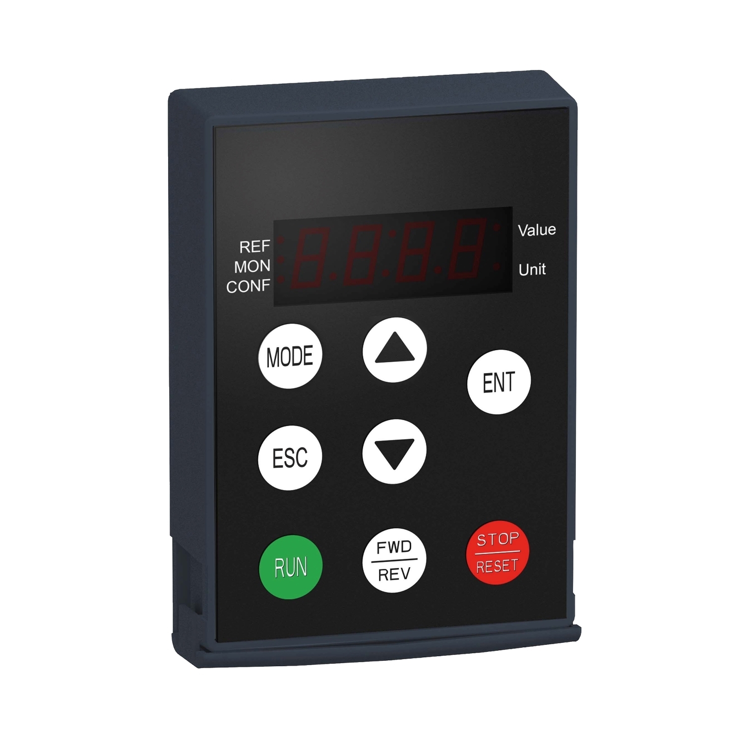 VW3A1006 Remote Terminal, For Use With Altivar Machine ATV320, Altivar 32, Altivar 12, Altivar Easy 310, Altivar 312 Solar, Altivar 312 Variable Speed Drive, Door Mount, IP54 Degree of Protection