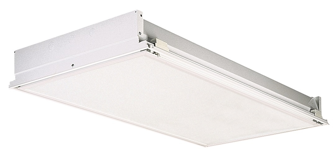 2SRT G 4 32 FW A12125V MVOLT 1/4 GEB10IS Cleanroom Troffer, (4) T8 Lamp, 128 W Fixture, 120 to 277 VAC, Steel Housing