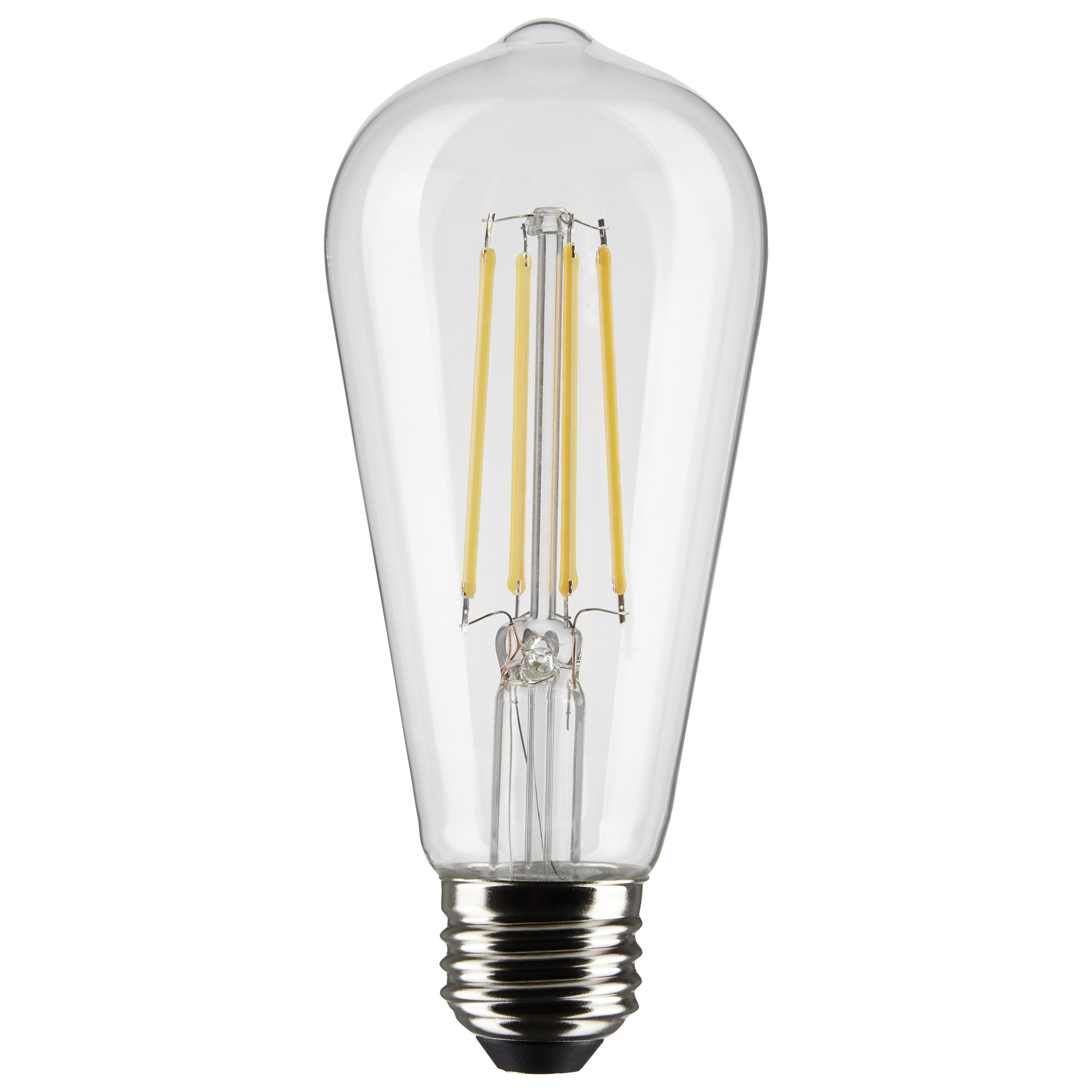 S21364 Bulb, 8 W, 60 W Incandescent Equivalent, E26 Lamp Base, ST19 Shape, 800 Lumens