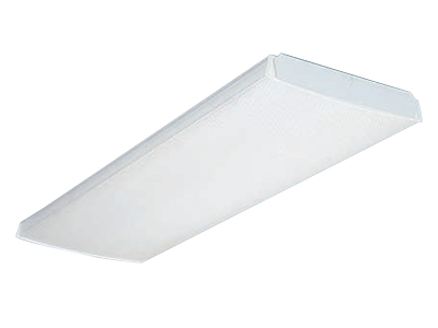 LB232 MV LB Series Contractor Select Curved-Basket Wraparound, (2) Lamps T8 Lamp, 120 to 277 VAC, High Gloss Baked White Polyester Enamel Housing