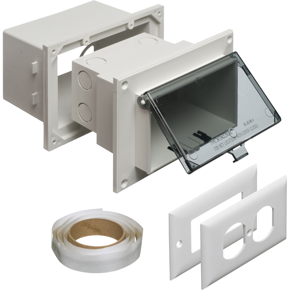 DHB1W InBox DB Series 1-Piece Low Profile Electrical Box, Plastic, 22 cu-in Capacity, 1 Gangs, 4.934 in L x 7.186 in W x 5.283 in H