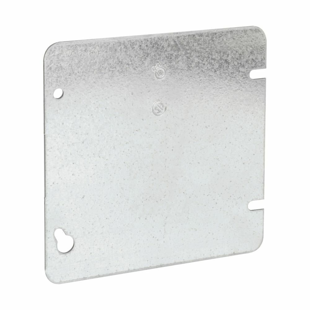 TP568 Thepitt Blank Cover, 4-11/16 in L x 4-11/16 in W, Blank/Flat Cover, Steel