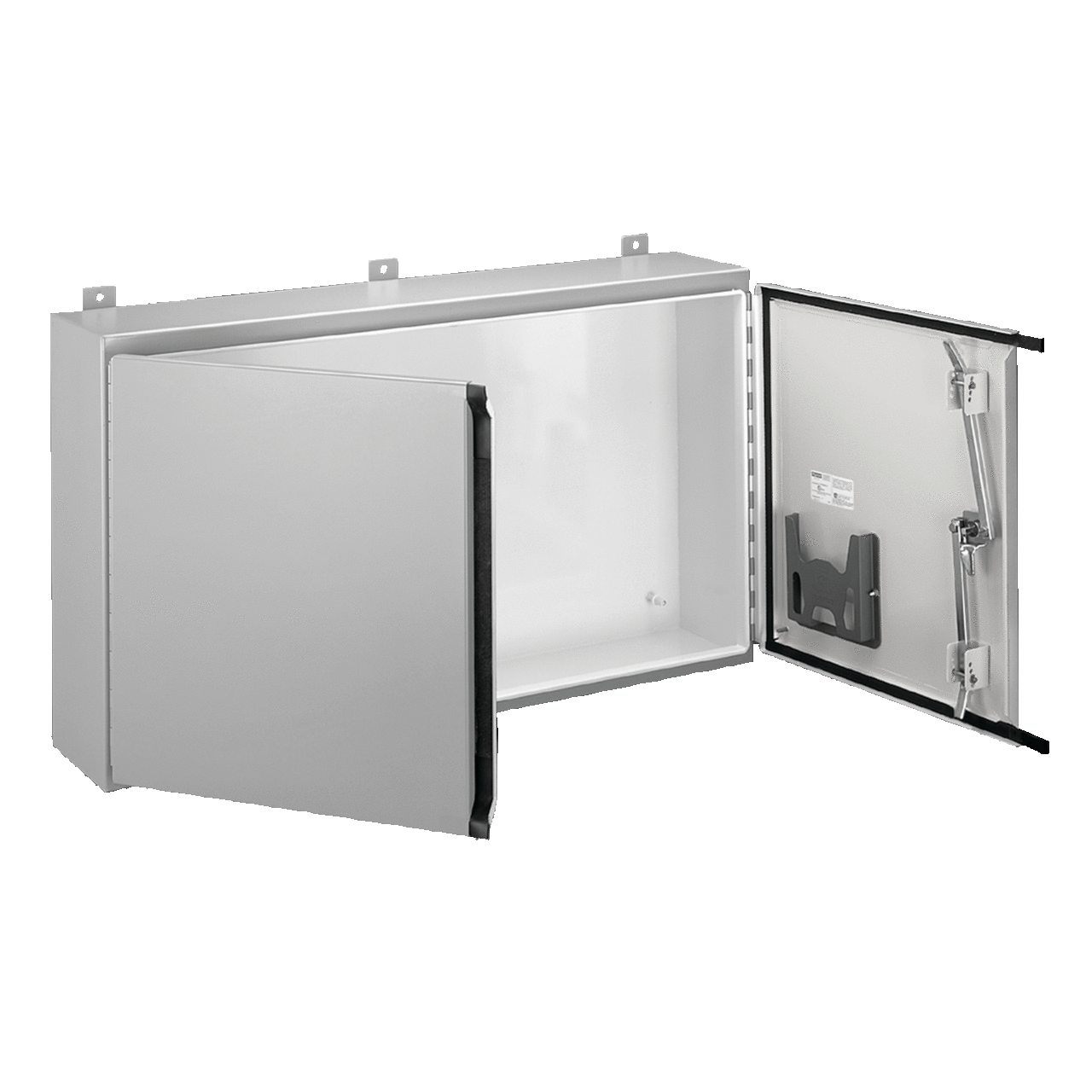 A364812WFLP A12 2-Door Enclosure With Handle, 36 in L x 48 in W x 12 in D, NEMA 12/IP55 NEMA Rating, Steel