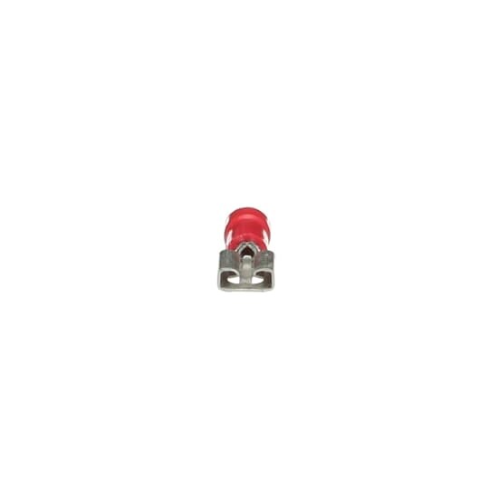 18RA-250FCP Sta-Kon Female Disconnect, 16 to 14 AWG Conductor, 0.25 in W x 0.032 in THK Tab, Brazed Seam Barrel, Brass, Red, Insulated