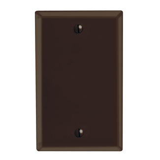 85014 Standard Size Blank Wall Plate, 1 Gangs, 2-3/4 in W x 4-1/2 in H, Thermoset Plastic, Brown