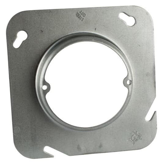 72-C-3-3/4 Steel City Outlet Box Cover, 4-11/16 in L x 4-11/16 in W, Blank Cover, Steel