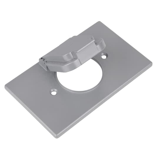 CCS Red Dot Dry-Tite Weatherproof Receptacle Cover, 1.485 in Dia, 4-9/16 in L x 2-13/16 in W, Die Cast Aluminum