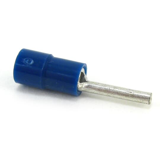 TV14-12PT-XV Catamount Insulated Pin Terminal, 16 to 14 AWG Conductor, 0.075 in Dia x 0.472 in L Pin, Copper, Blue