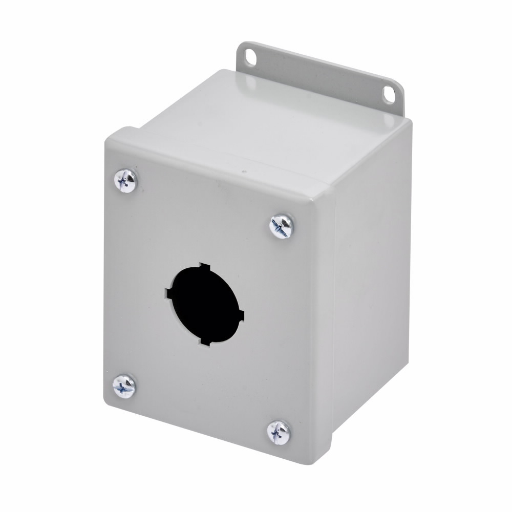 PB1-4XS PB Series Pushbutton Enclosure With Captive Screw, 4 in L x 3-1/4 in W x 3 in D, 1 Outlets, NEMA 4X/12/13/IP65 NEMA Rating, 304 Stainless Steel