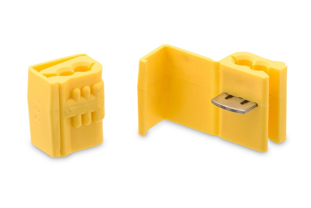 7100166940 Double Run/Tap Flame-Retardant Displacement Connector, 12/10 AWG Wire Solid/Stranded Copper Wire, Fully Insulated Insulation, Polypropylene