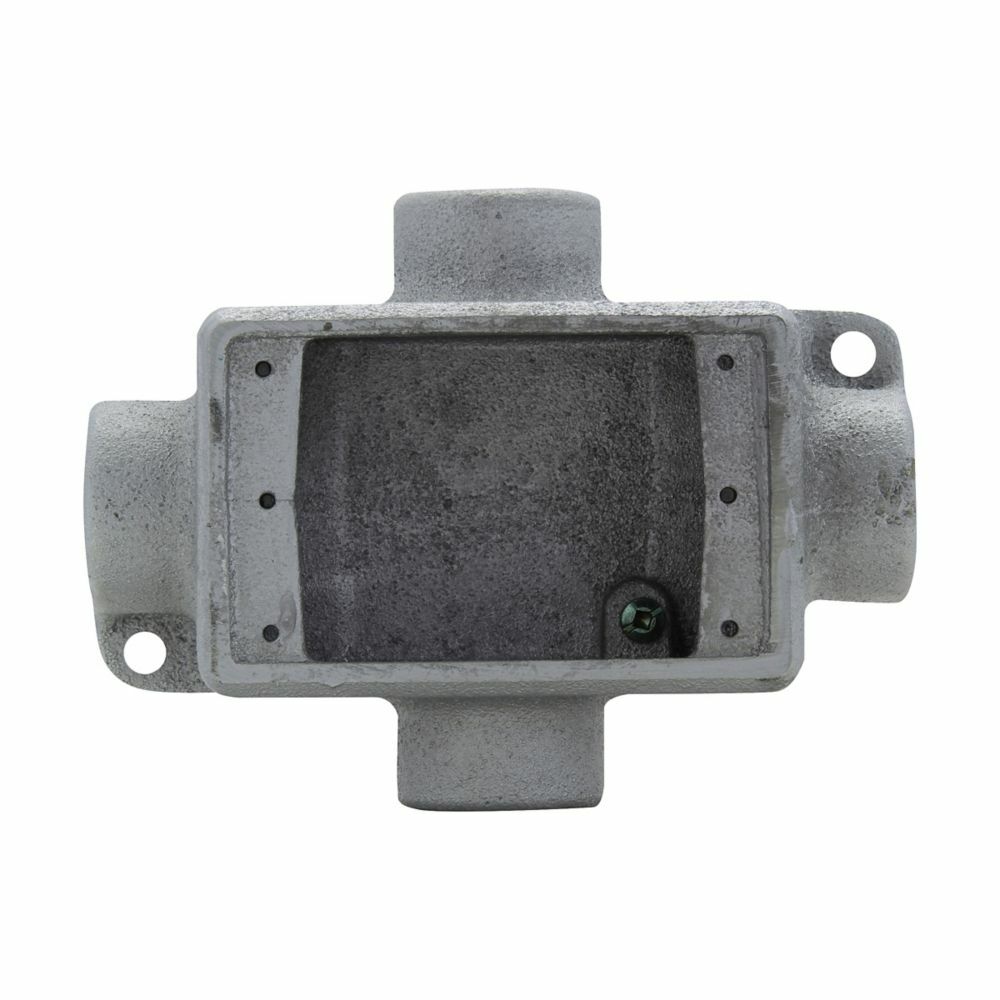 FSX1 Condulet 4-Entry Shallow Device Box With Mounting Lug And Ground Screw, 1/2 in Trade, 1 Gang, Sand Copper-Free Aluminum, Natural
