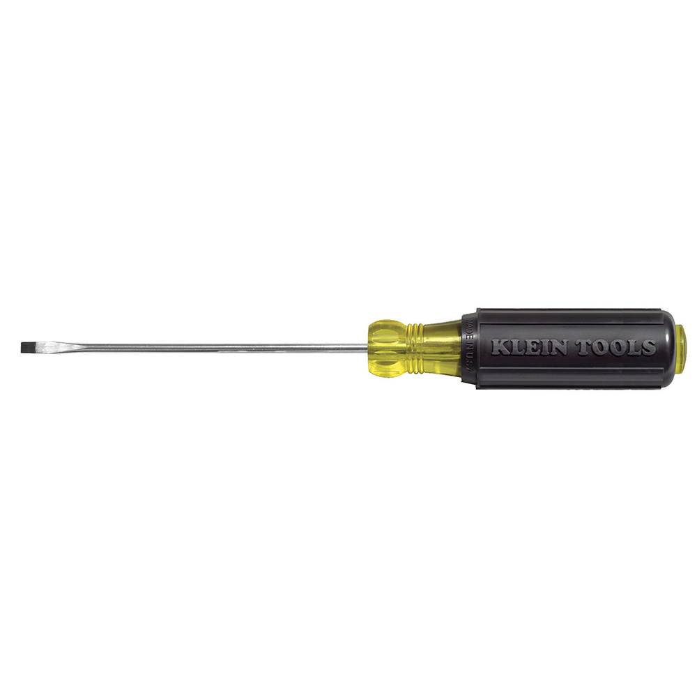 607-3 Cushion-Grip Miniature Screwdriver, 3/32 in Cabinet Point, Steel Shank, 5-3/4 in OAL, Rubber Handle, Polished Chrome, ANSI/ASME Specified