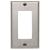 SSJ26-40 Midway Size Wall Plate, 1 Gangs, 3.13 in W x 4.88 in H, 302 Stainless Steel
