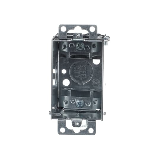 LXOW-25 Steel City Gangable Switch Box, Steel, 12.5 cu-in Capacity, 1 Gangs, 1 Outlets, 4 Knockouts