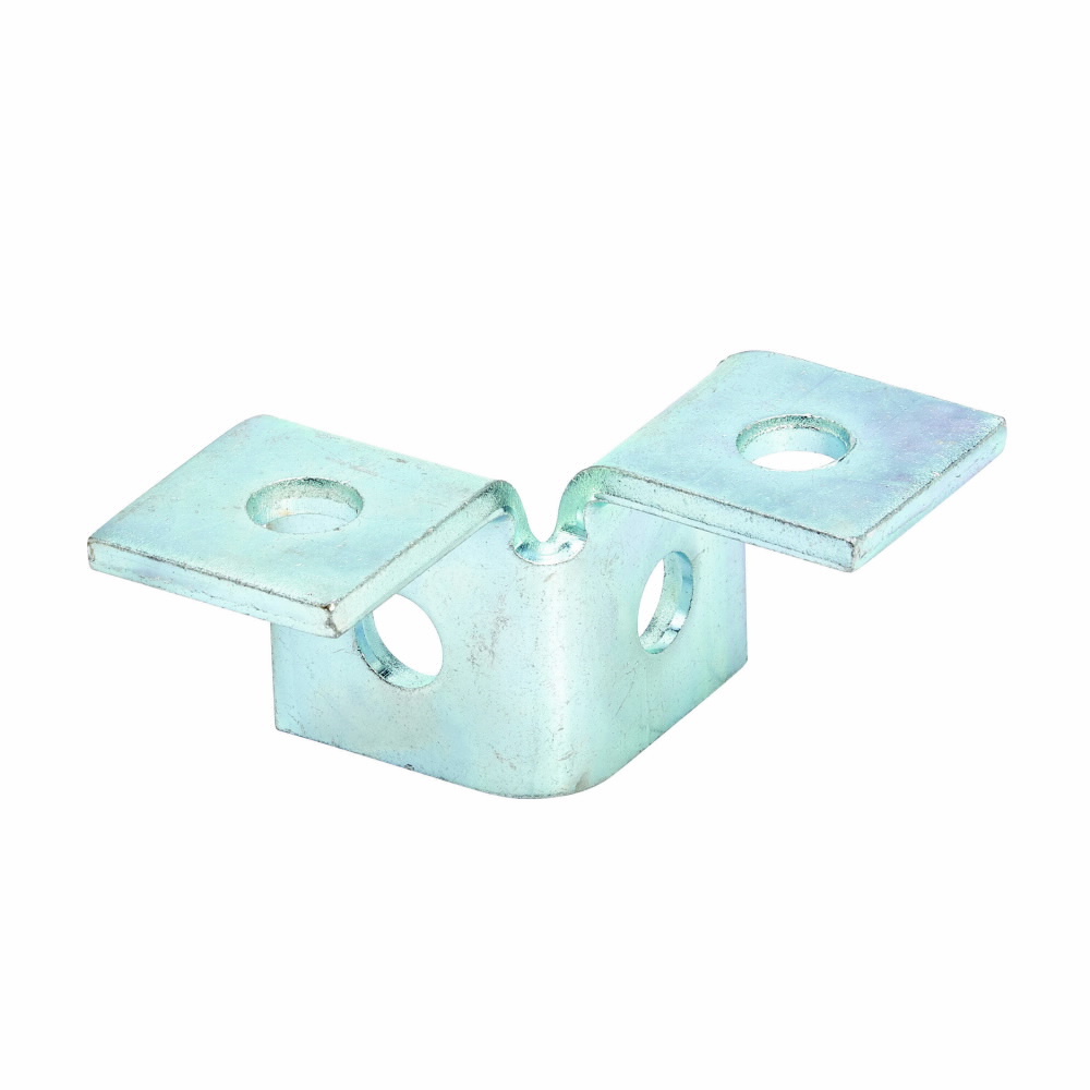 B119ZN 90 deg Double Corner Angle, 4 Holes, 2-1/16 in L x 3-1/2 in W, Steel